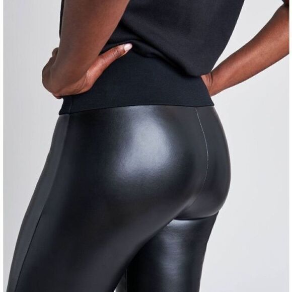 ASSETS by SPANX Women's All Over Faux Leather Leggings in Black NWOT Size Small - Picture 6 of 10